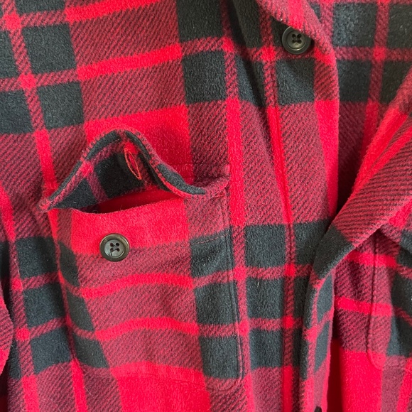 Chaps Ralph Lauren Fleece Plaid Button-Down Shirt With Pockets, Men's Medium - Picture 4 of 10